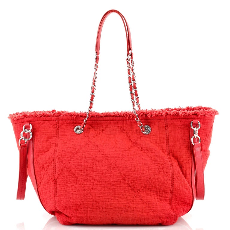 Chanel Double Face Deauville Tote Fringe Quilted Canvas Small at