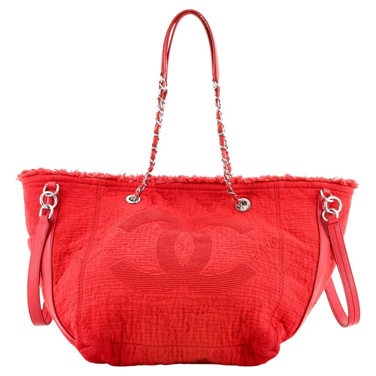 Chanel Double Face Deauville Tote Fringe Quilted Canvas Small at