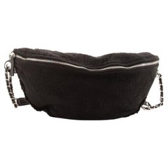 Chanel Double Face Waist Bag Fringe Quilted Canvas