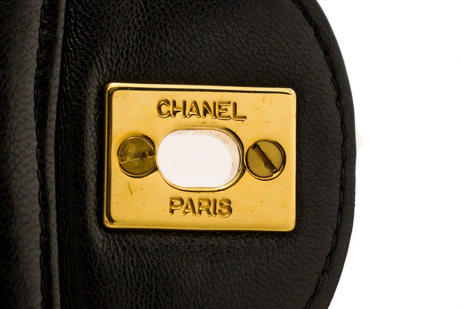 CHANEL Double Faces W Sided Chain Shoulder Bag Black Flap Quilted 9