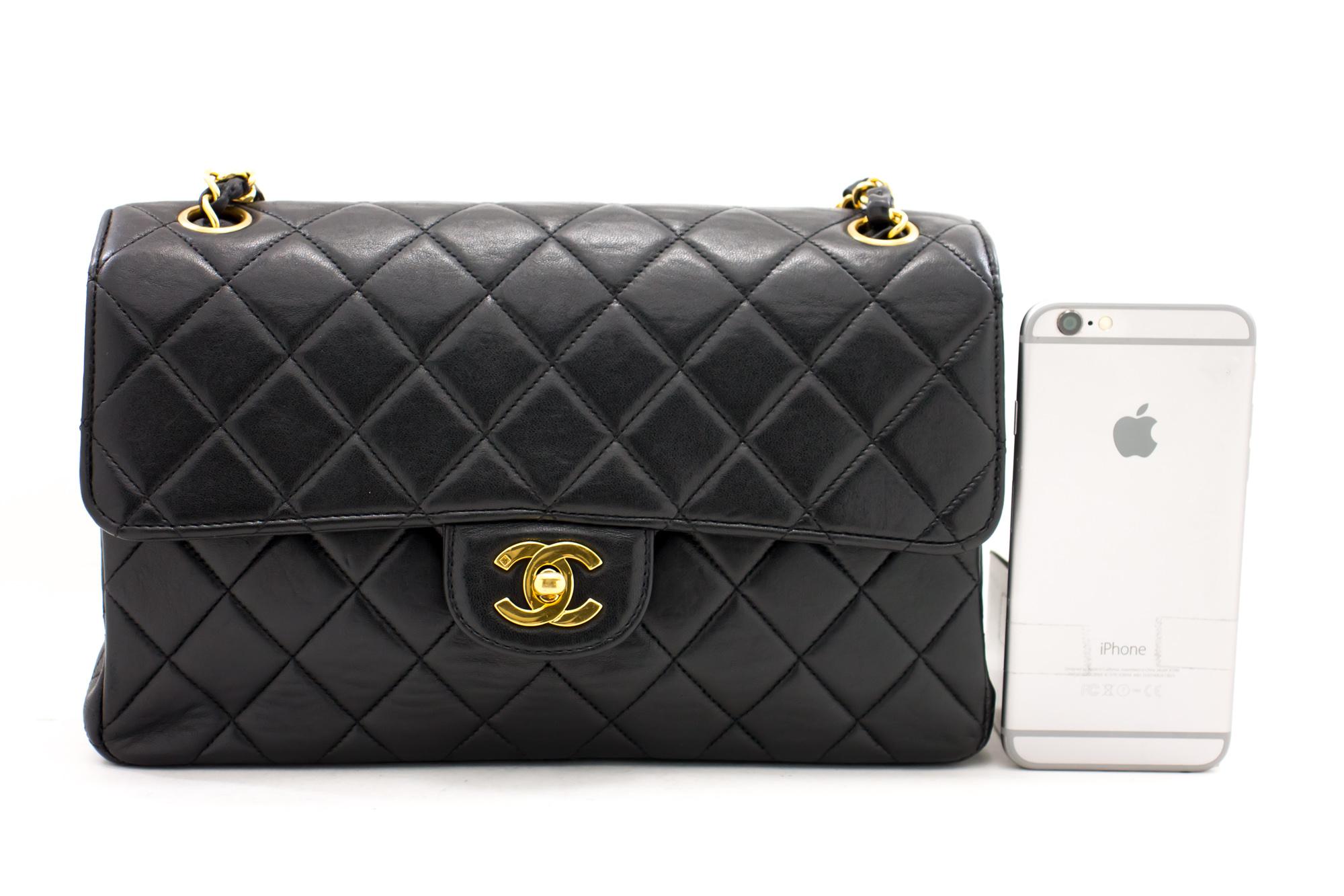 CHANEL Double Faces W Sided Chain Shoulder Bag Black Flap Quilted In Good Condition In Takamatsu-shi, JP