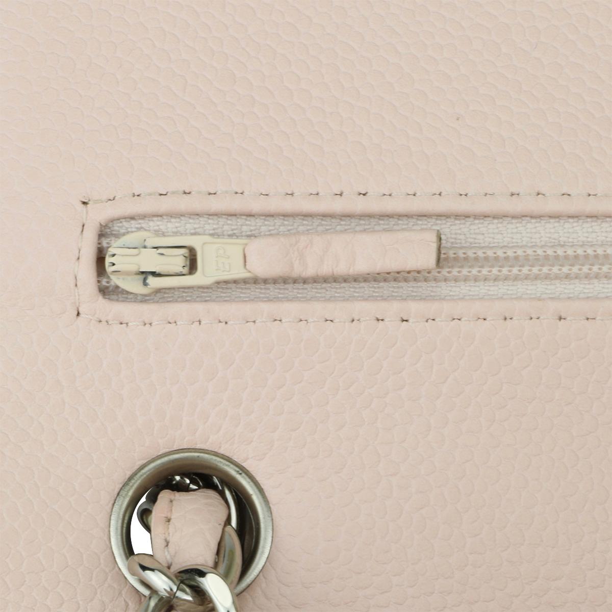 CHANEL Double Flap Jumbo Bag Baby Pink Caviar with Silver Hardware 2014 7