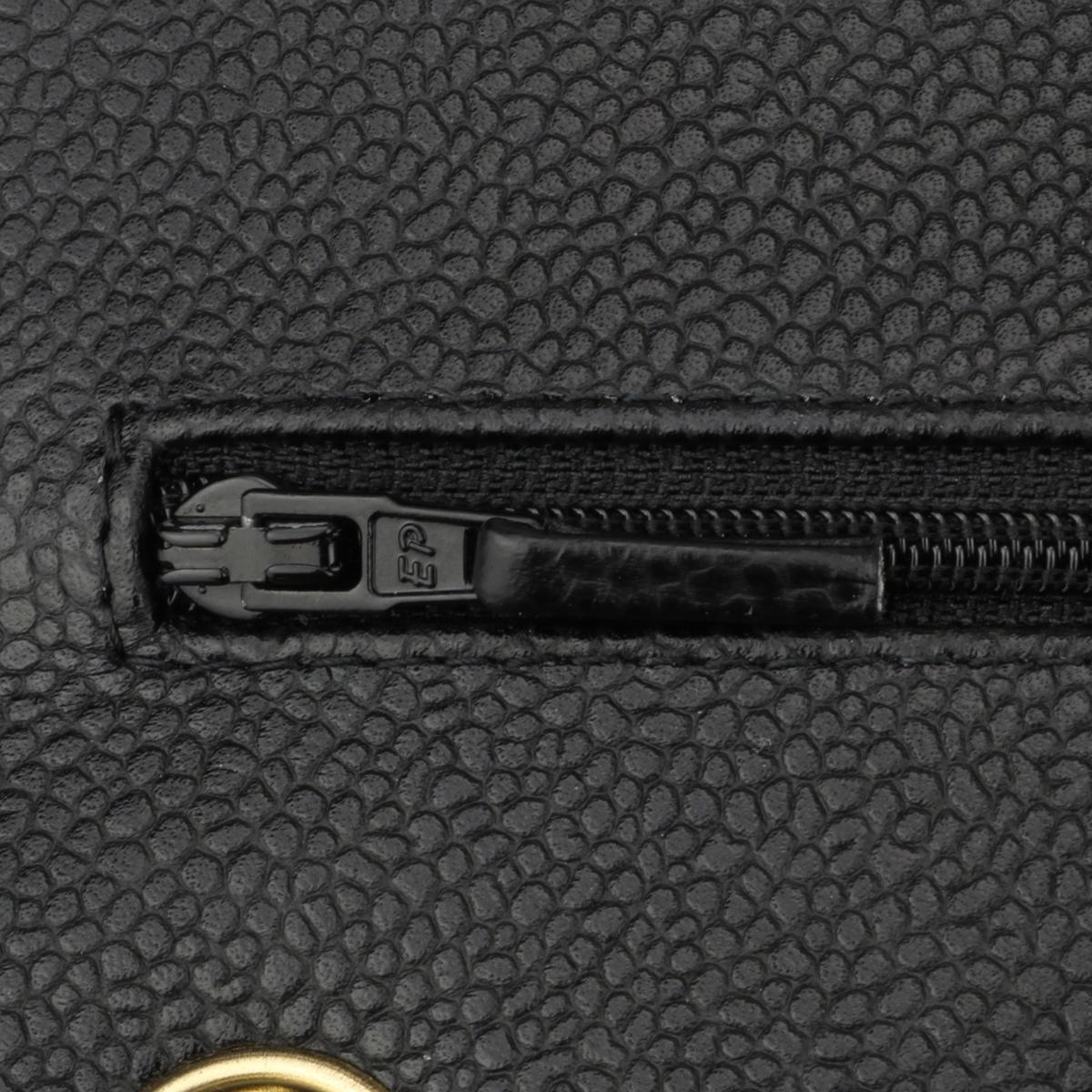 CHANEL Double Flap Jumbo Bag Black Caviar with Gold Hardware 2015 11
