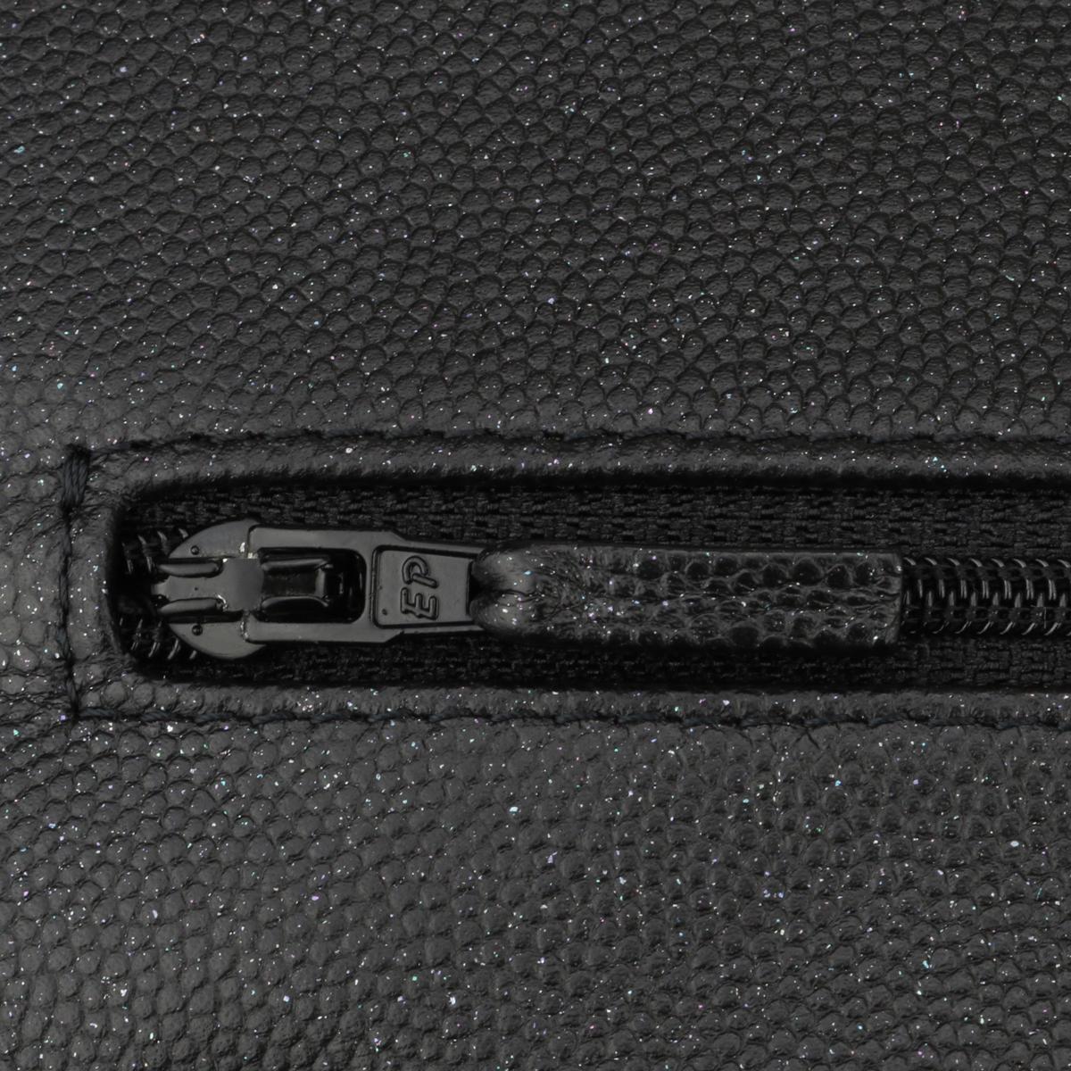 CHANEL Double Flap Jumbo Bag Black Iridescent Caviar with Gunmetal Hardware 2018 8