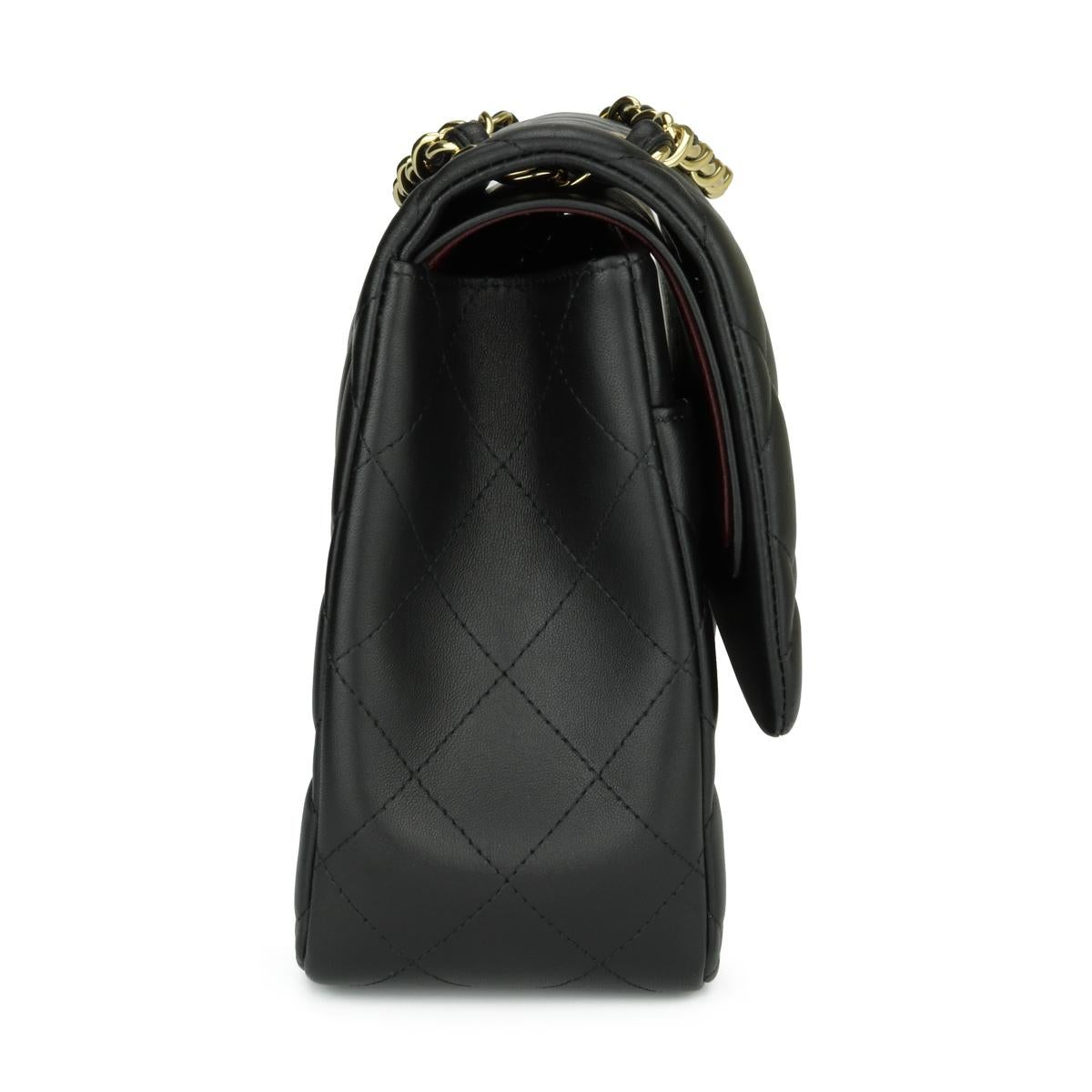 CHANEL Double Flap Jumbo Bag Black Lambskin with Gold Hardware 2014 2