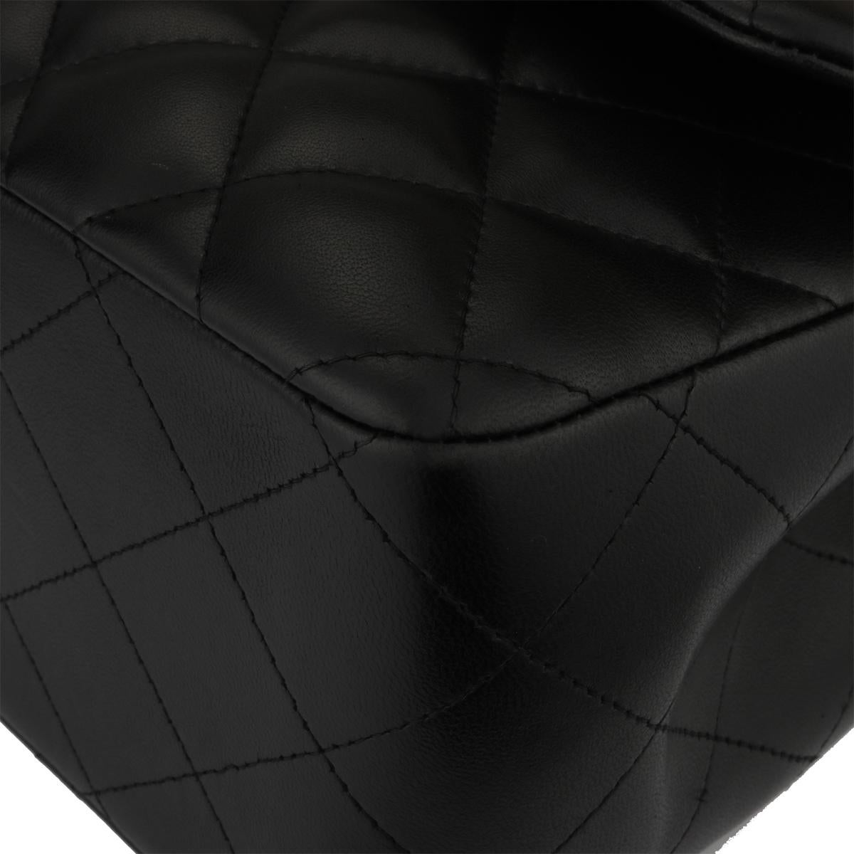 CHANEL Double Flap Jumbo Bag Black Lambskin with Gold Hardware 2014 5