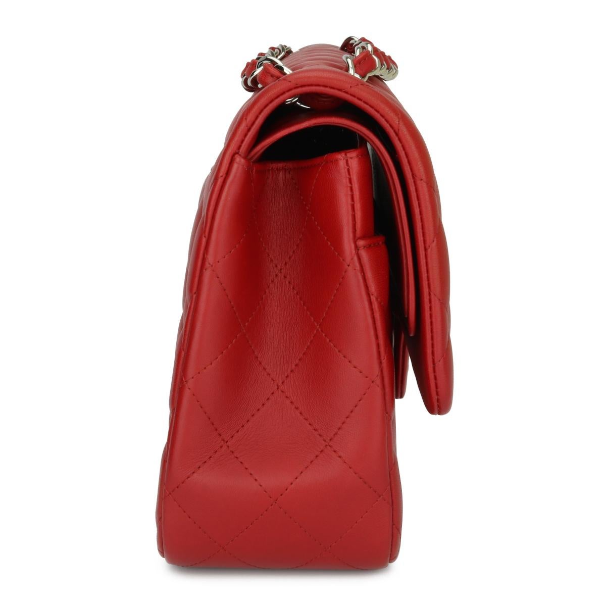 red chanel double flap bag