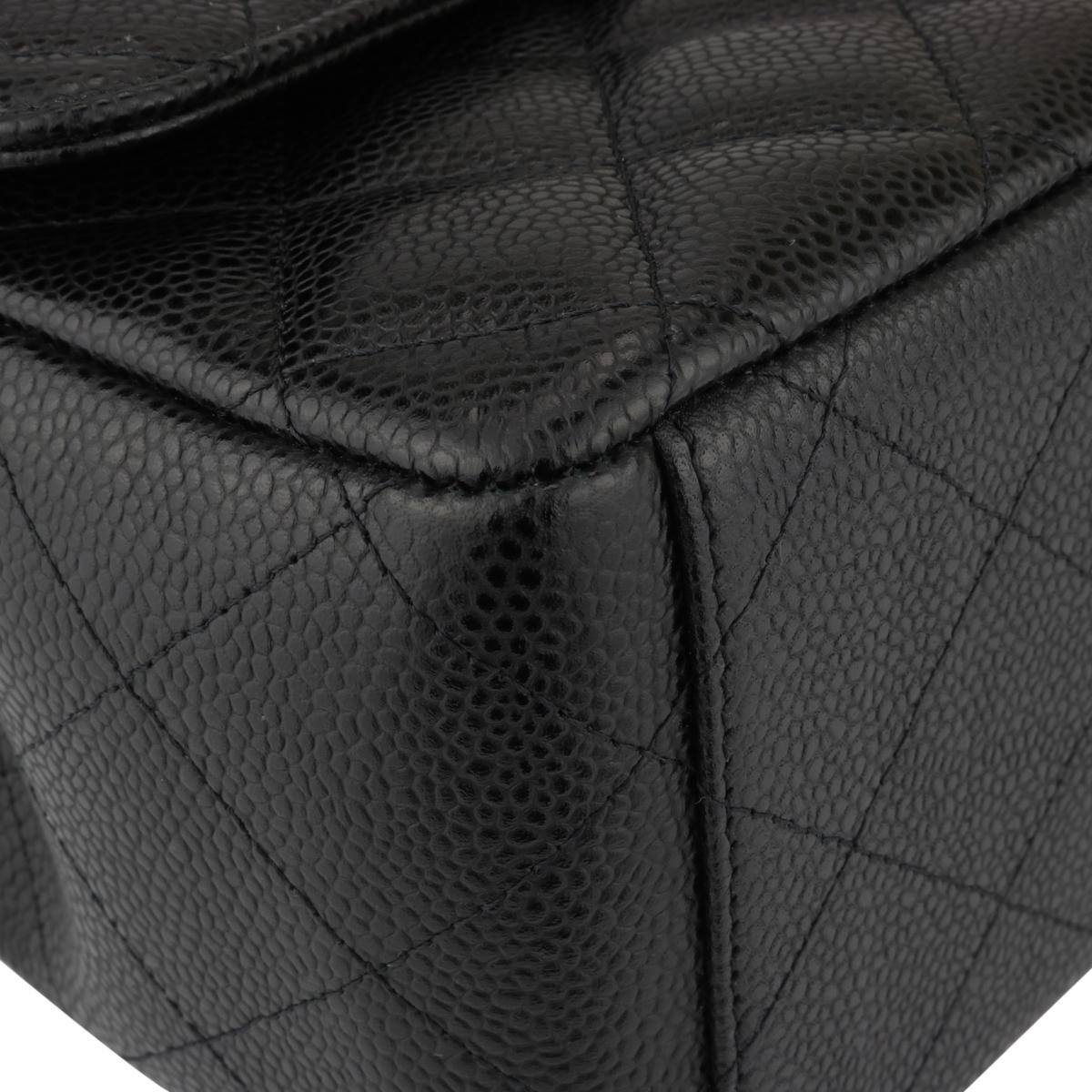 CHANEL Double Flap Maxi Bag Black Caviar with Gold Hardware 2011 1