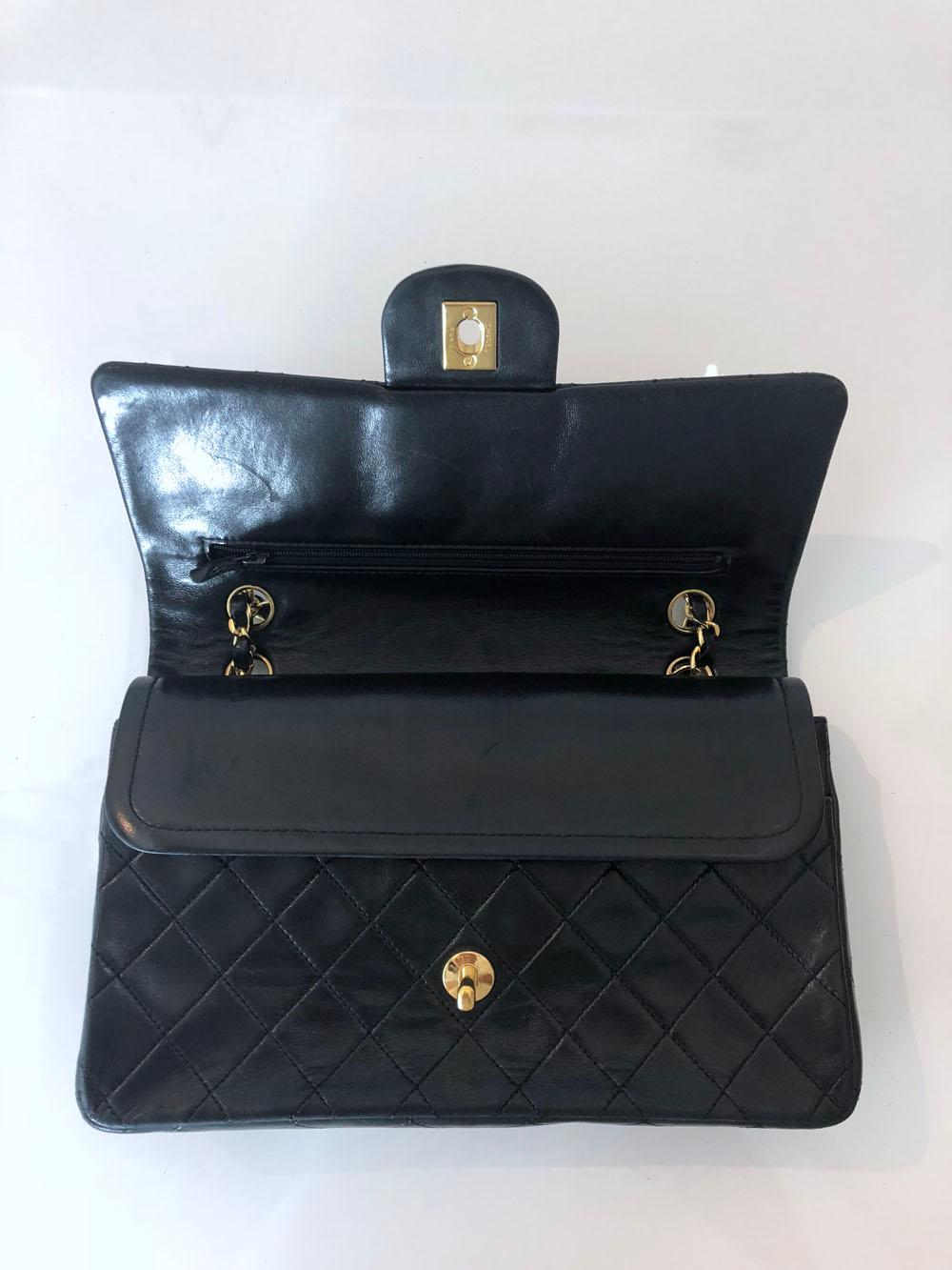 CHANEL Lambskin Double Flap Flap Classic Medium Bag 90's In Excellent Condition In Thousand Oaks, CA