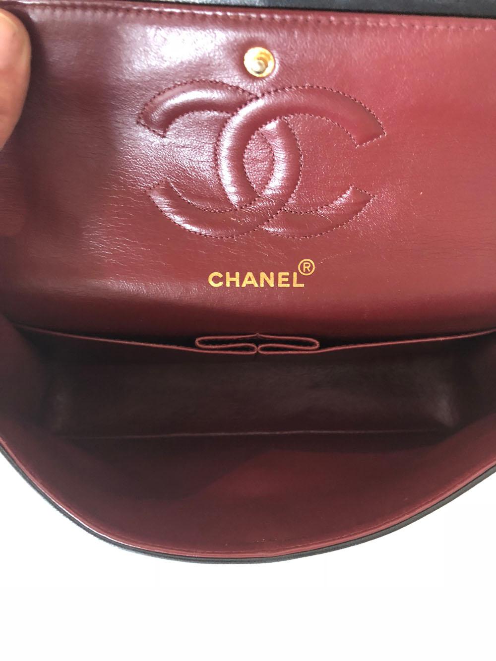 CHANEL Lambskin Double Flap Flap Classic Medium Bag 90's 1