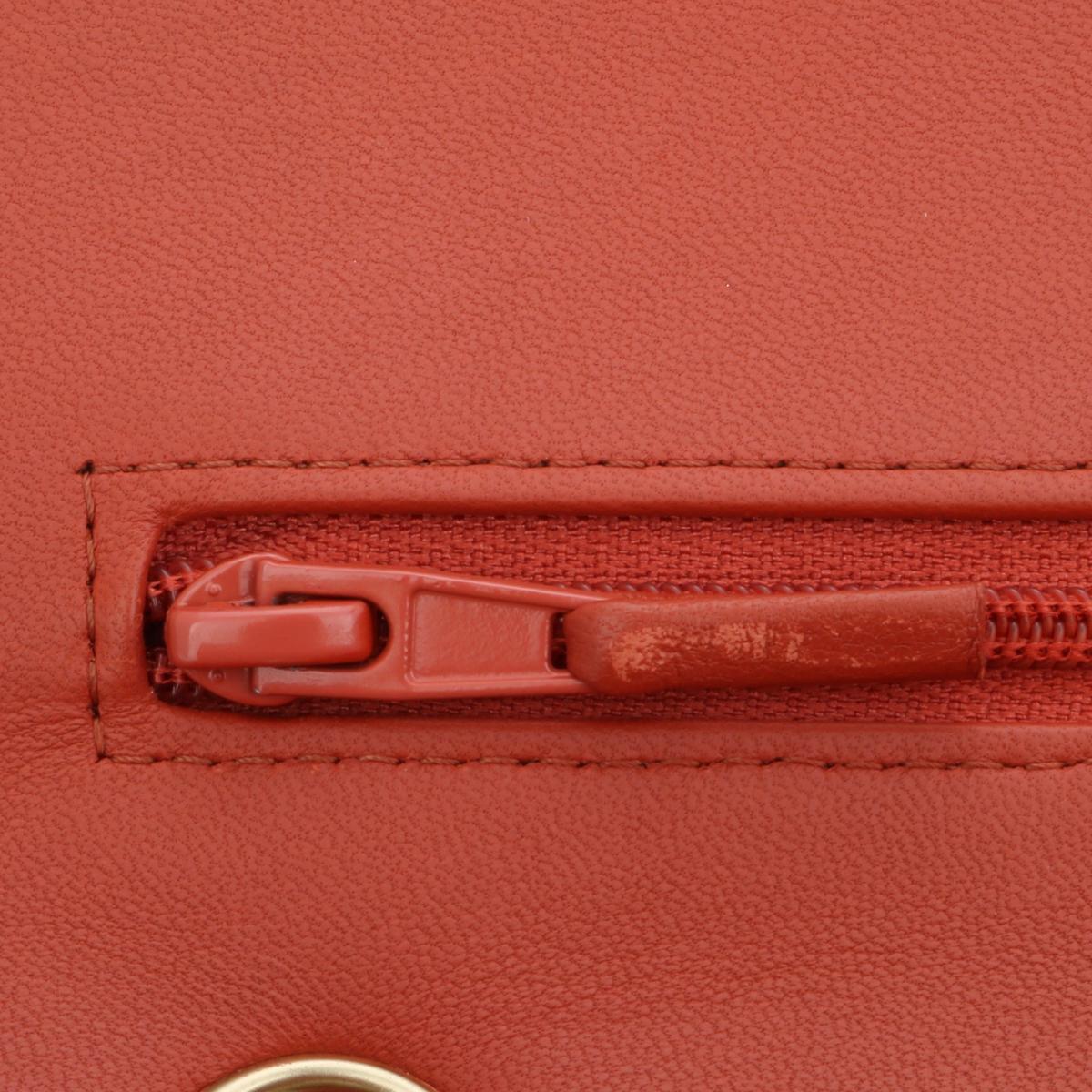 CHANEL Double Flap Medium Bag Brick Red Brown Lambskin Gold Hardware 2021 For Sale 11
