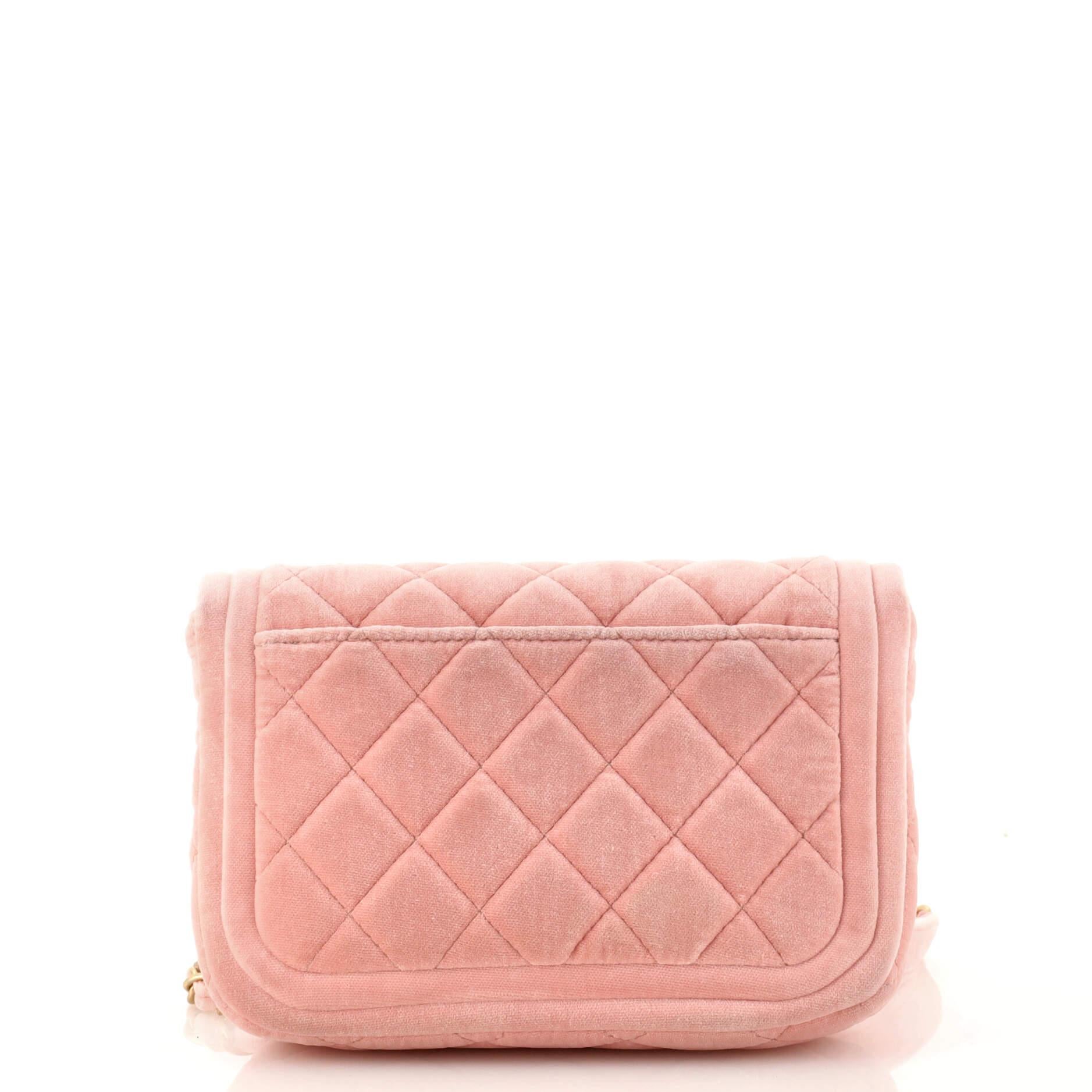 Chanel Double Frame Flap Quilted Velvet Mini In Good Condition In NY, NY