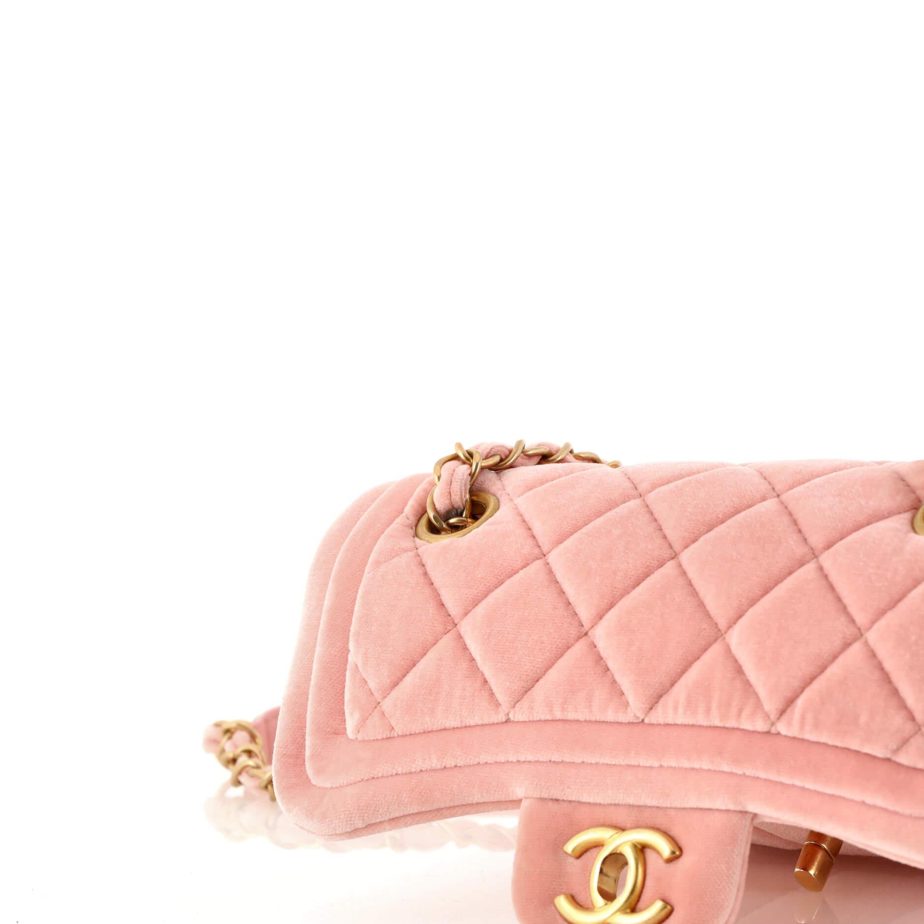 Chanel Double Frame Flap Quilted Velvet Mini 1