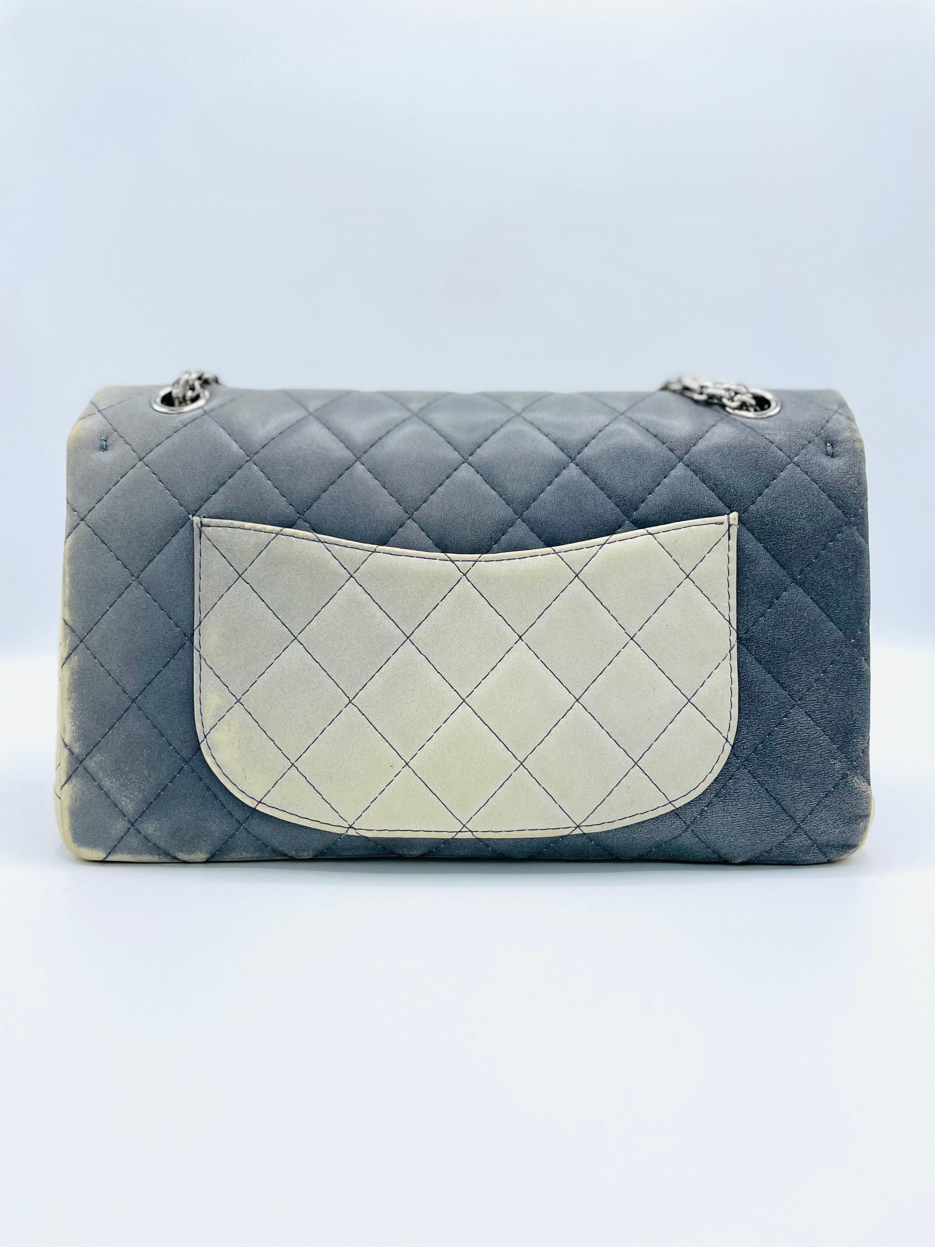Gray Chanel Double Hybrid Degrade Ombre 2.55 Reissue 227  For Sale