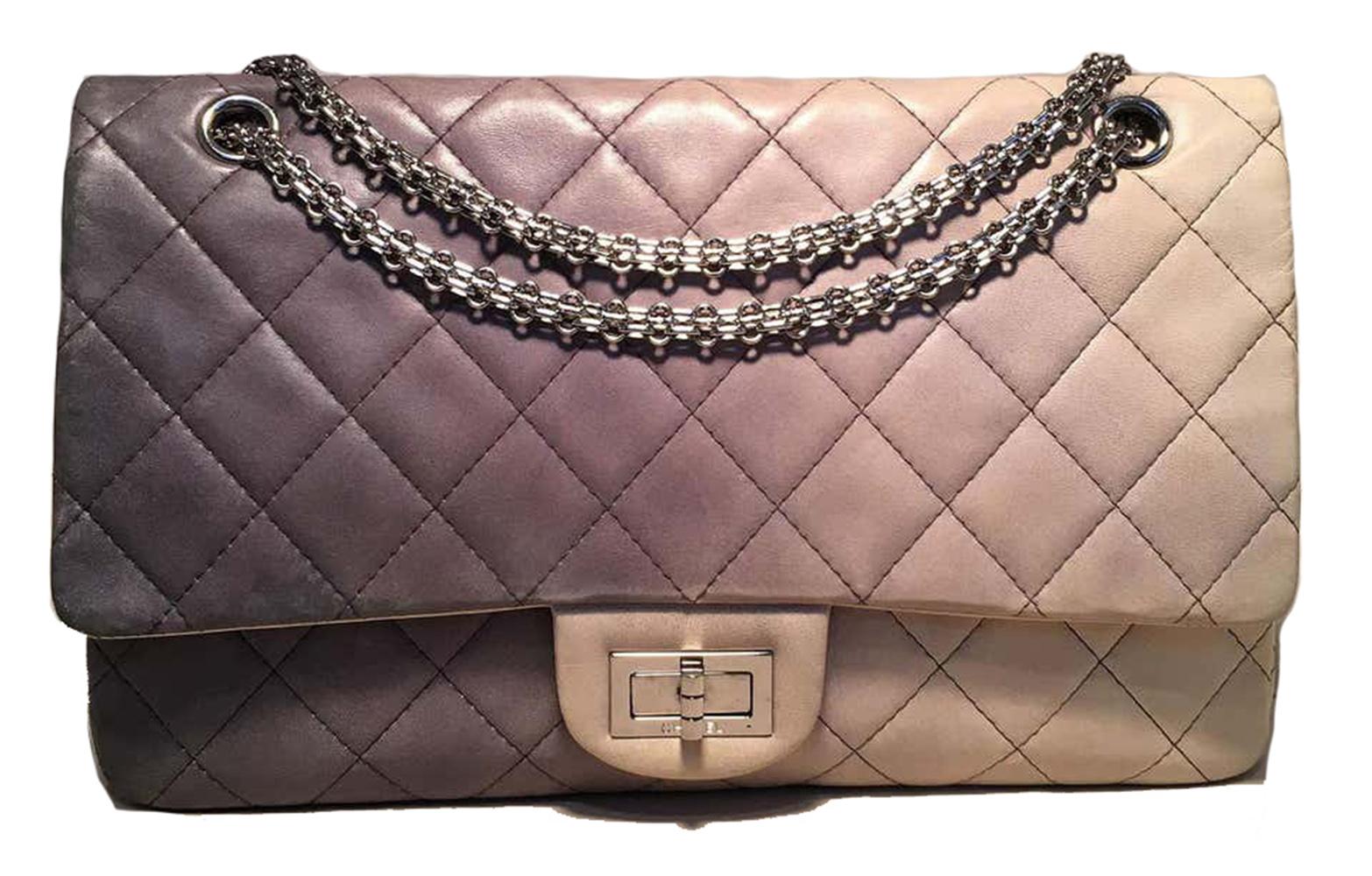 CHANEL Double Hybrid Degrade Ombre Grey Leather 2.55 Reissue 227 Classic Flap 4