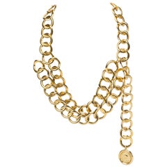Cinturón/collar doble extragrande de Chanel