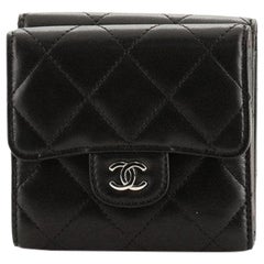Chanel Double Sided Flap Wallet Quilted Lambskin Compact