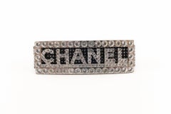 Bague double argentée Chanel