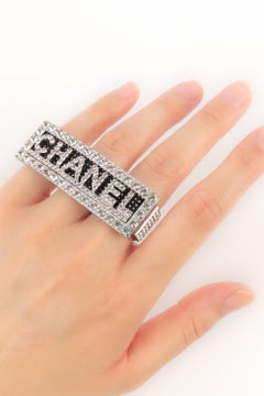 Chanel Doppelsilberner Metallring