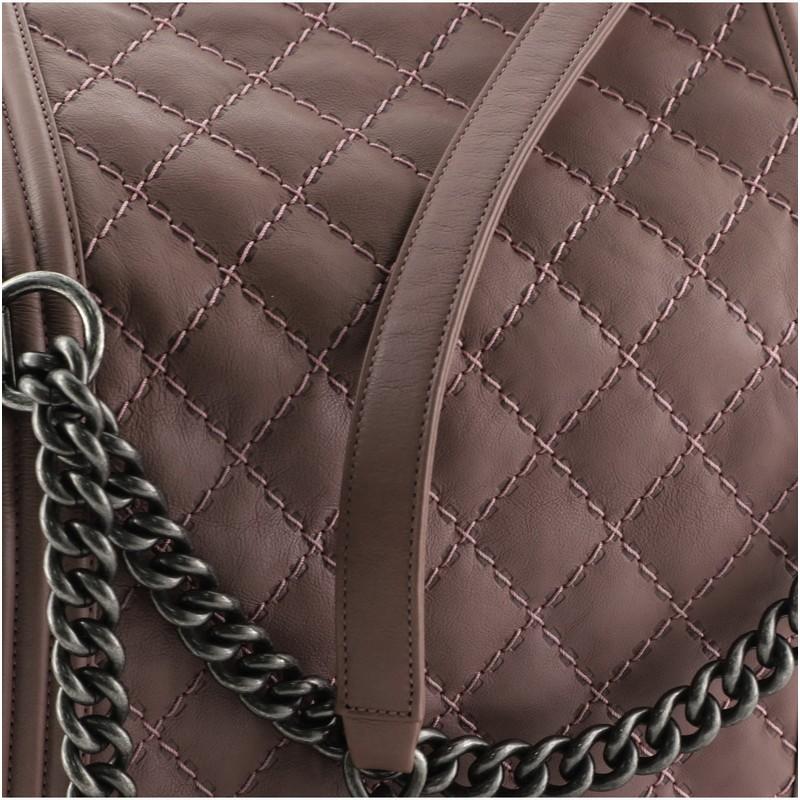 Chanel Double Stitch Boy Flap Bag Quilted Calfskin Old Medium 2