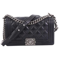 Chanel Double Stitch Boy Flap Bag Quilted Calfskin Old Medium