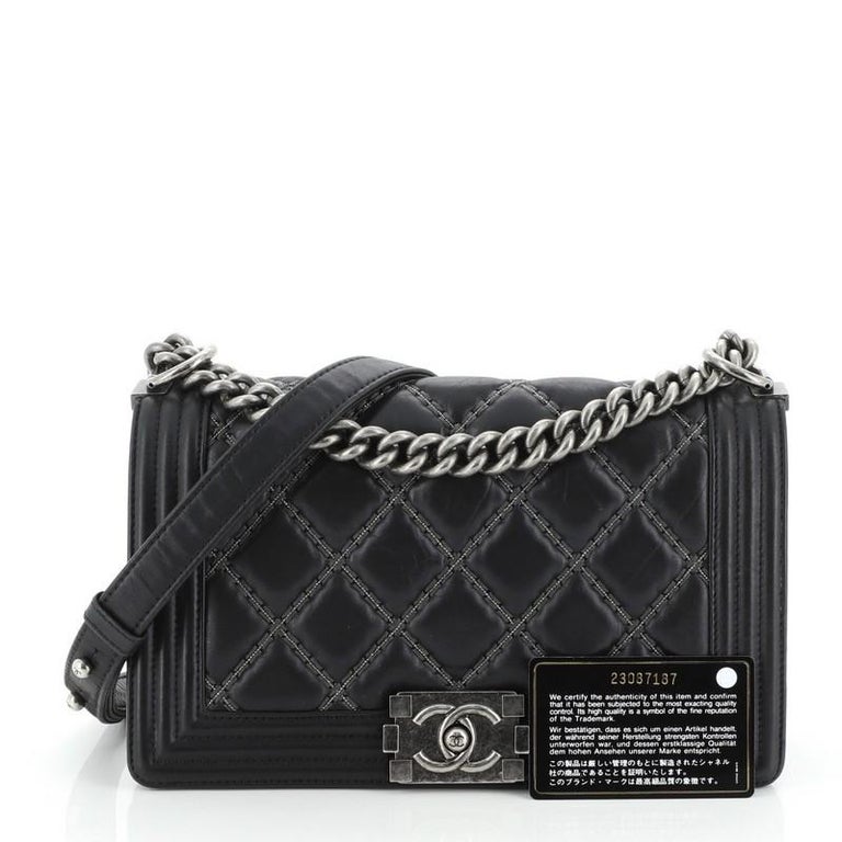 large black quilted chanel bag