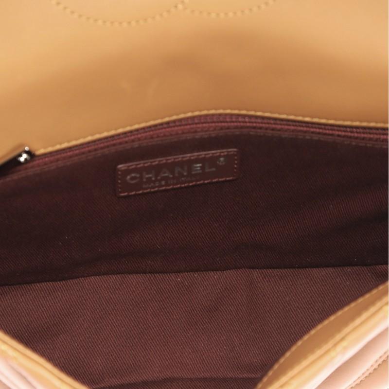 Chanel Double Stitch Flap Bag Chevron Lambskin Medium 1