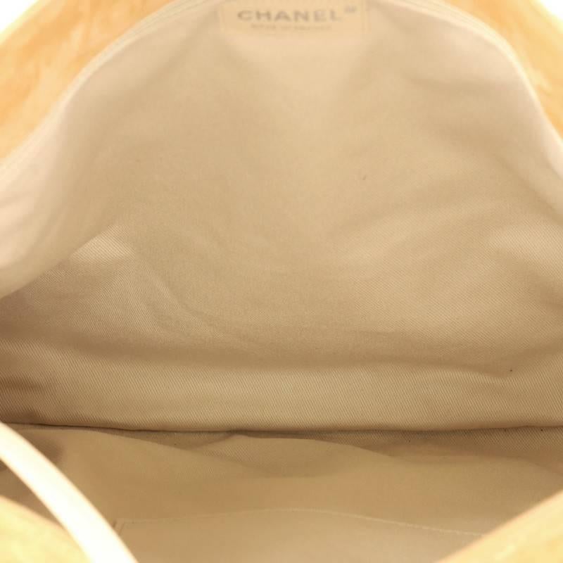 Chanel Double Stitch Hampton Shoulder Bag Quilted Nubuck Large 1