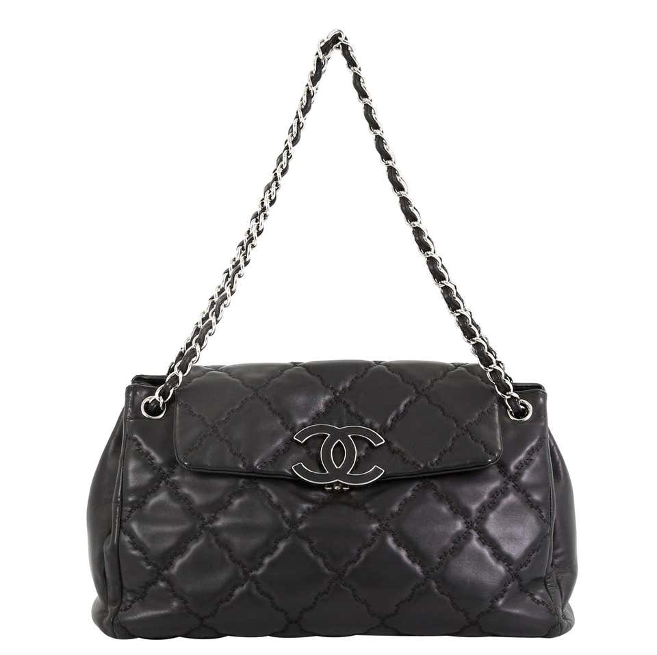 Chanel Double Stitch Hamptons Accordion Flap Tote Quilted Calfskin ...