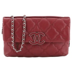 Chanel Double Stitch Hamptons Flap Bag Quilted Calfskin Mini 