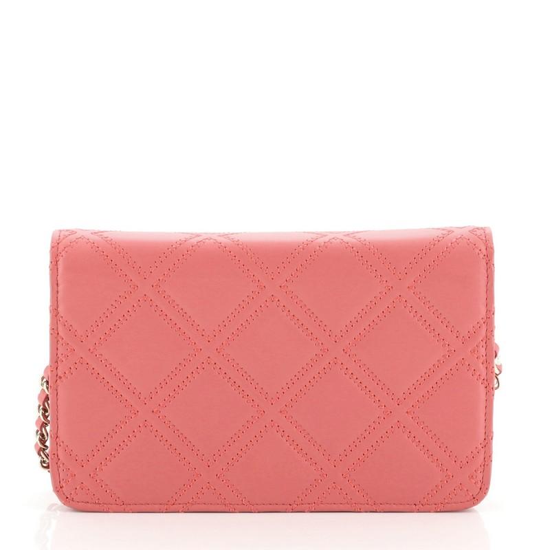 Chanel Double Stitch Tassel Wallet on Chain Quilted Lambskin In Good Condition In NY, NY