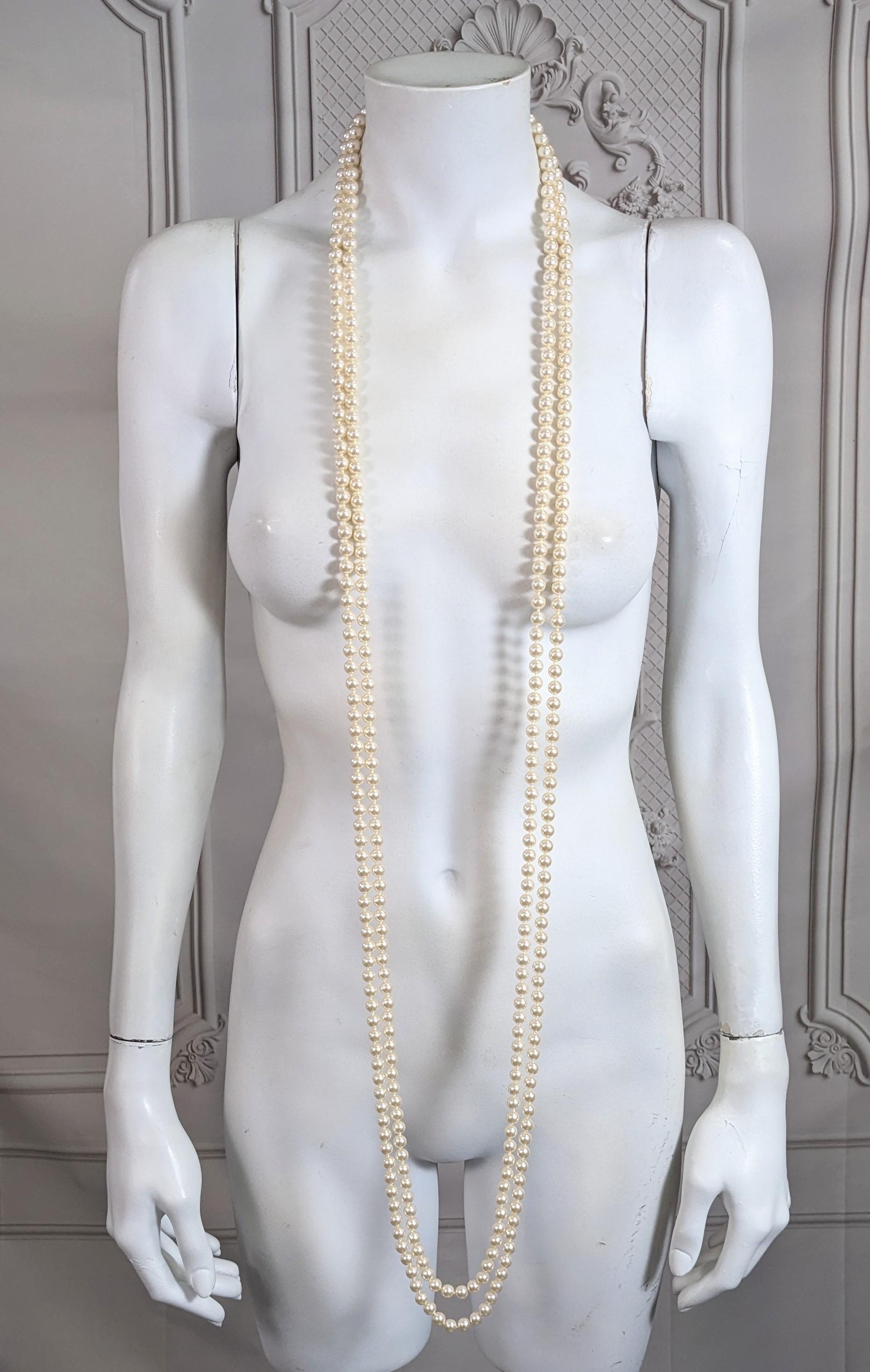 Chanel Double Strand Pearl Necklace, Maison Gripoix For Sale 3