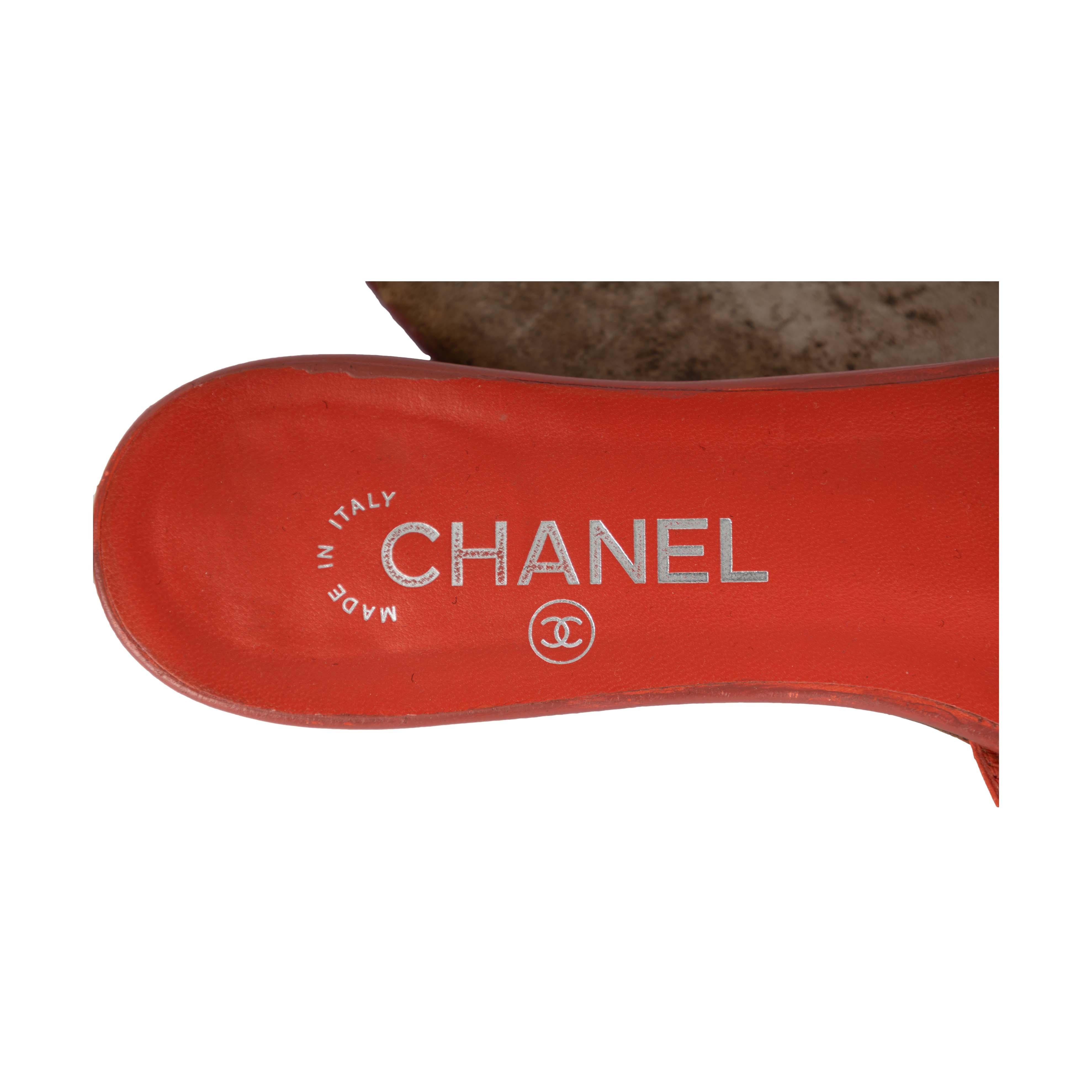 Women's Chanel Double Strap Camellia Sandals - '10s