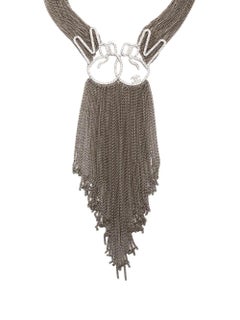 Chanel Double Victory Peace Chain Necklace 2016