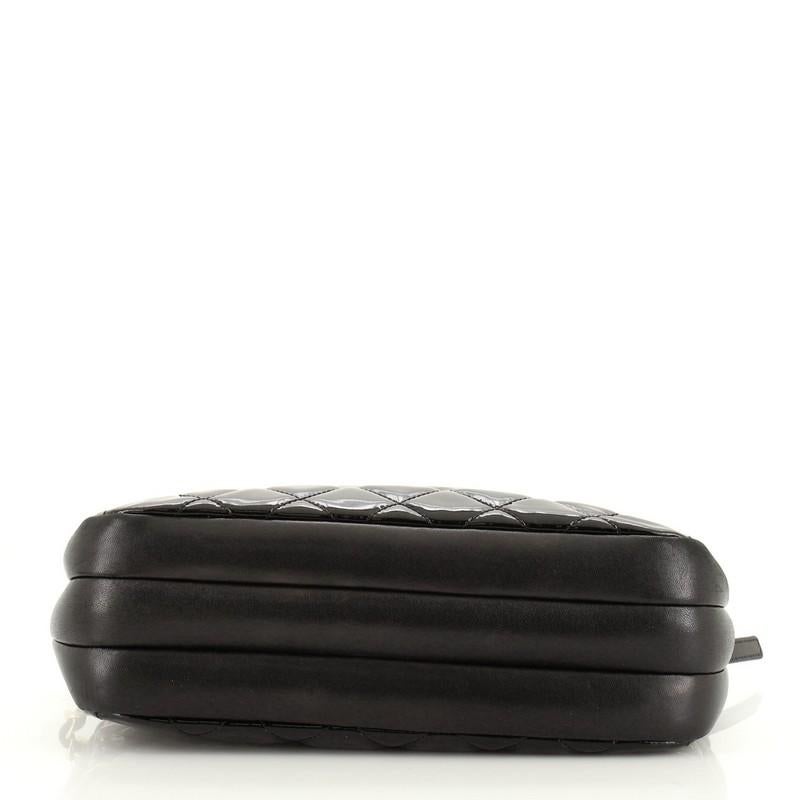 Women's or Men's Chanel Double Zip Clutch with Chain Quilted Patent Medium