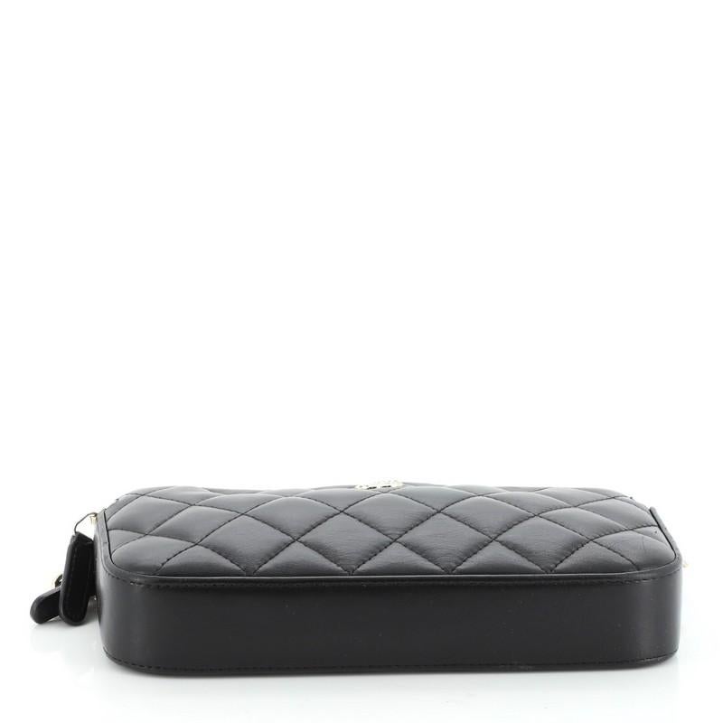 chanel clutch with pearl chain