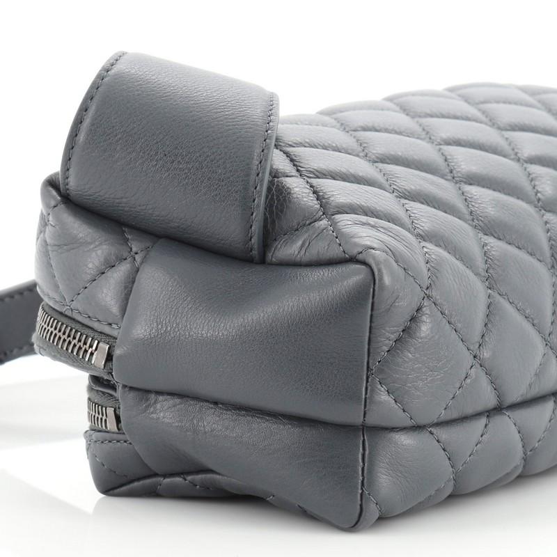 Chanel Double Zip Waist Bag Quilted Calfskin 1