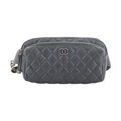 Chanel Double Zip Waist Bag Quilted Calfskin