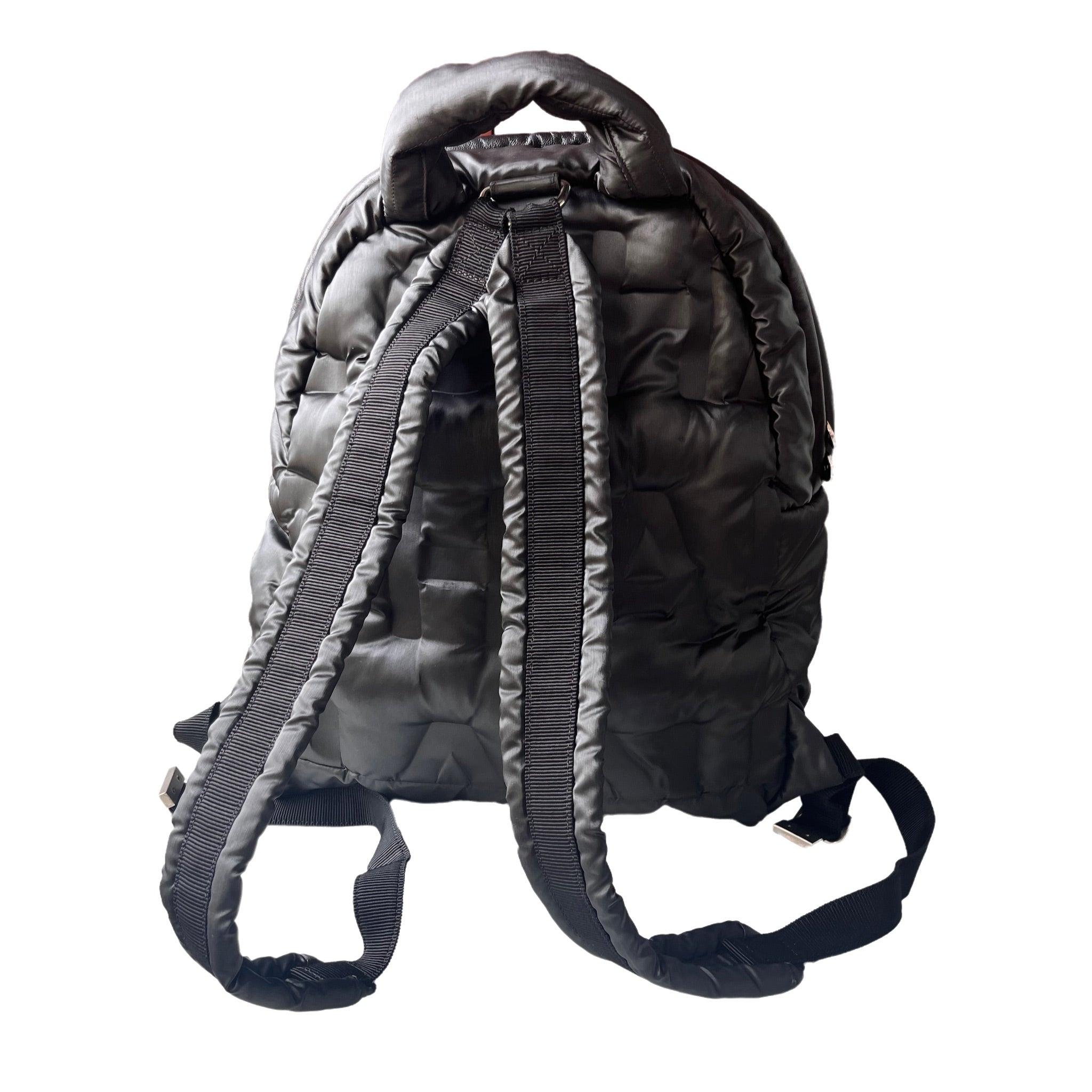 Chanel Doudoune Backpack Embossed Black Nylon Medium These are professional photos of the actual bag offered by Luxbags. Nylon may not be automatically considered a 
