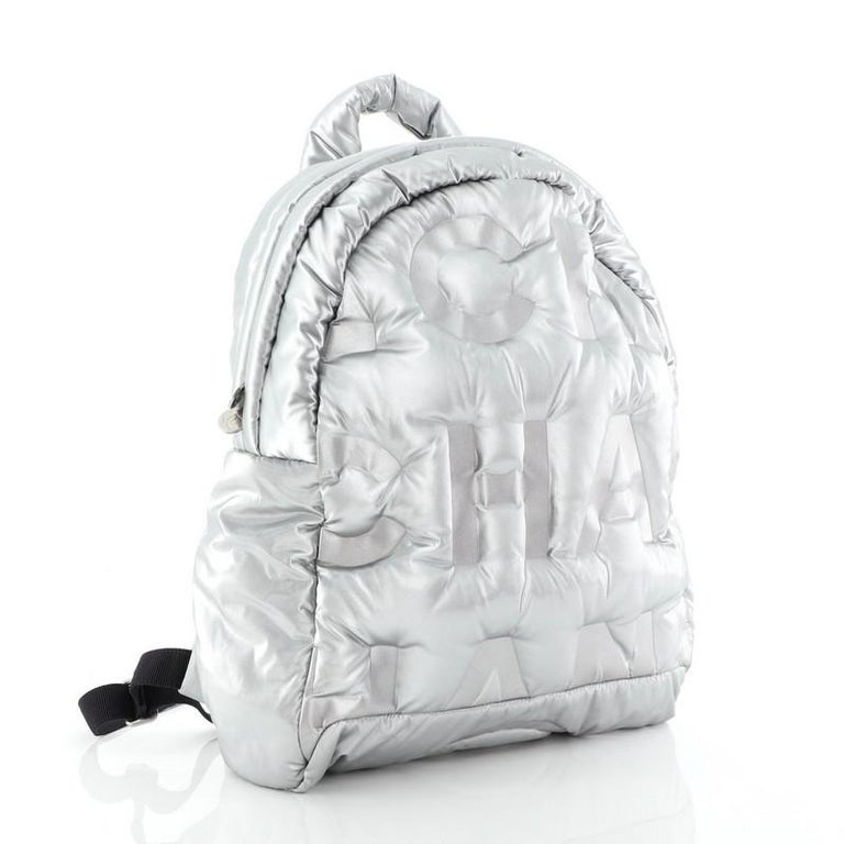 Chanel Doudoune Backpack Embossed Nylon Medium at 1stDibs doudoune chanel