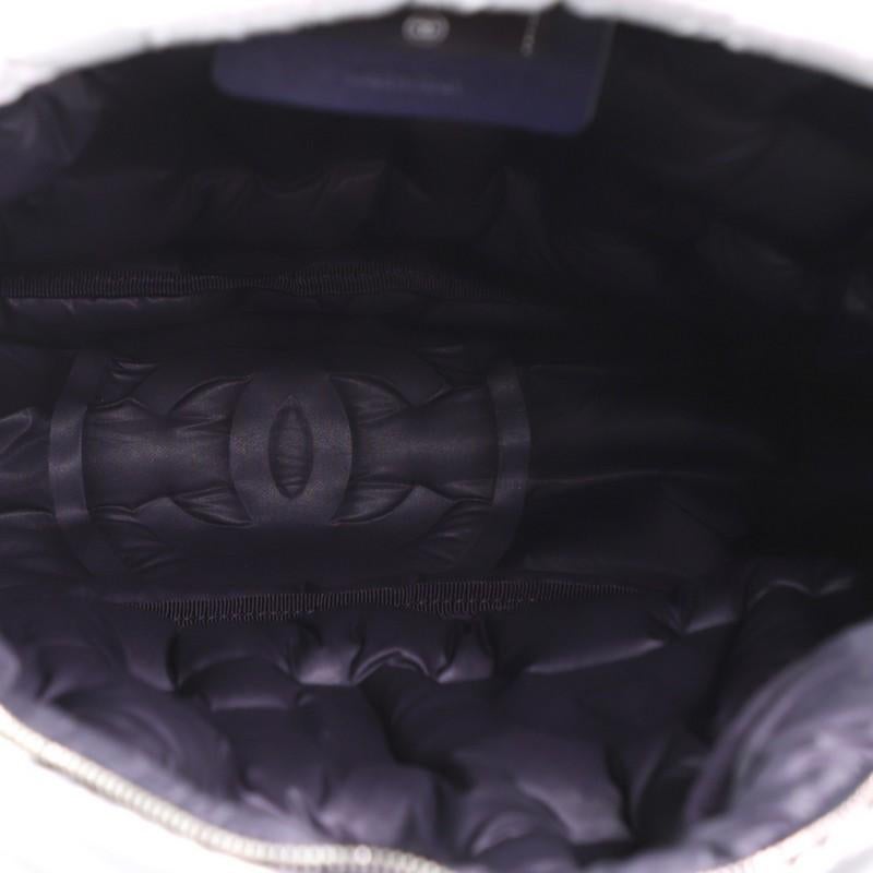 Chanel Doudoune Backpack Embossed Nylon Medium In Good Condition In NY, NY