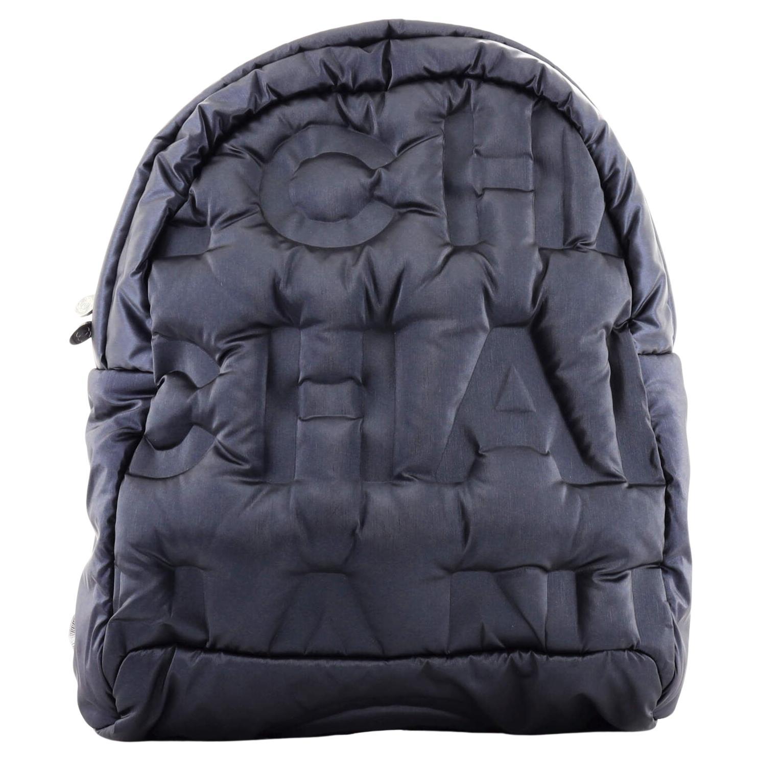 Chanel Doudoune Backpack Embossed Nylon Medium