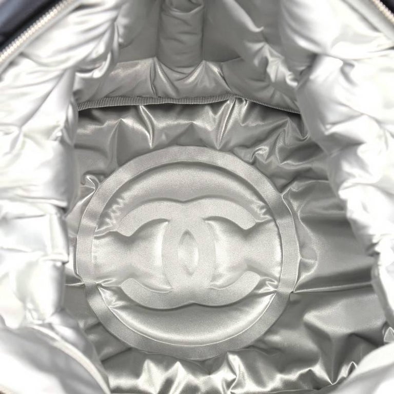 Chanel Doudoune Bowling Bag Embossed Nylon Large at 1stDibs