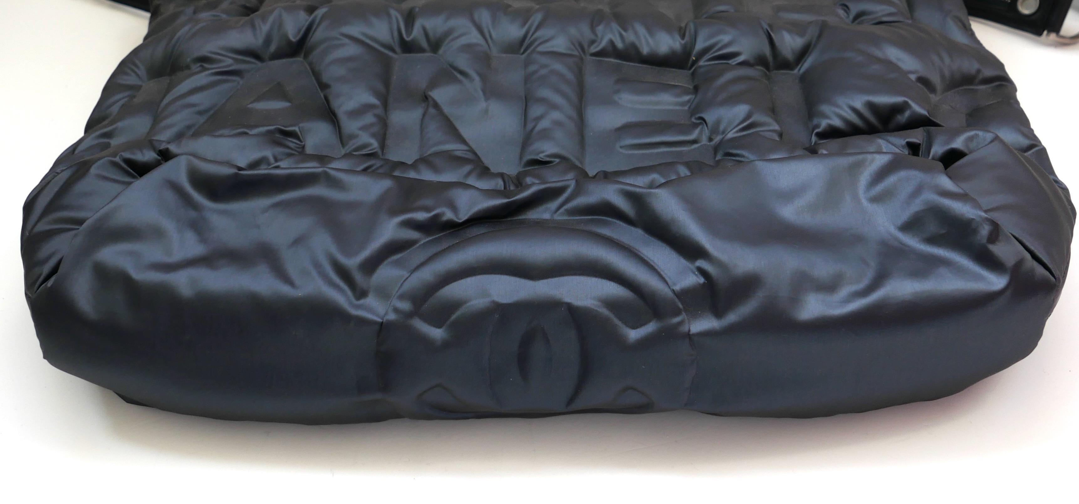 Chanel Doudoune Logo Quilted Nylon Tote Bag For Sale 6