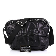 Chanel Doudoune Messenger Bag Embossed Nylon Medium