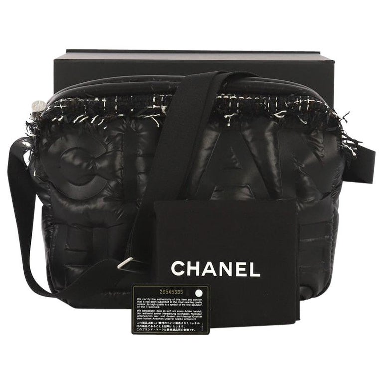 Chanel Doudoune Messenger Bag Embossed Nylon Medium at 1stDibs Chanel Doudoune Messenger Bag Embossed Nylon Medium at 1stDibs