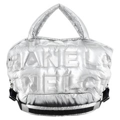 Chanel Doudoune Tote Embossed Nylon Large at 1stDibs | doudoune hand bags,  doudoune handbags