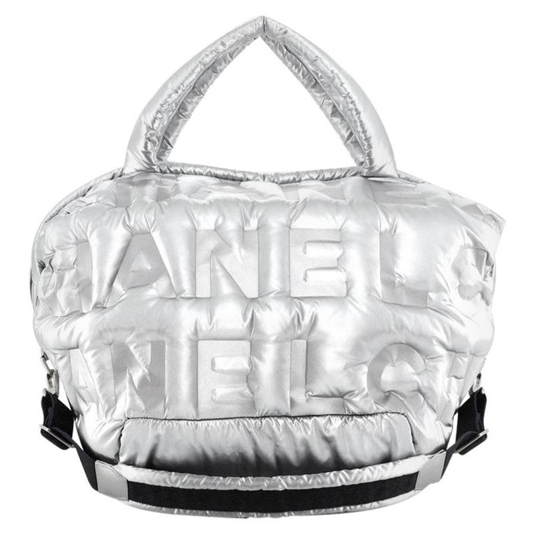 Chanel Doudoune Tote Embossed Nylon Large at 1stDibs | doudoune hand bags,  doudoune chanel, doudoune handbags