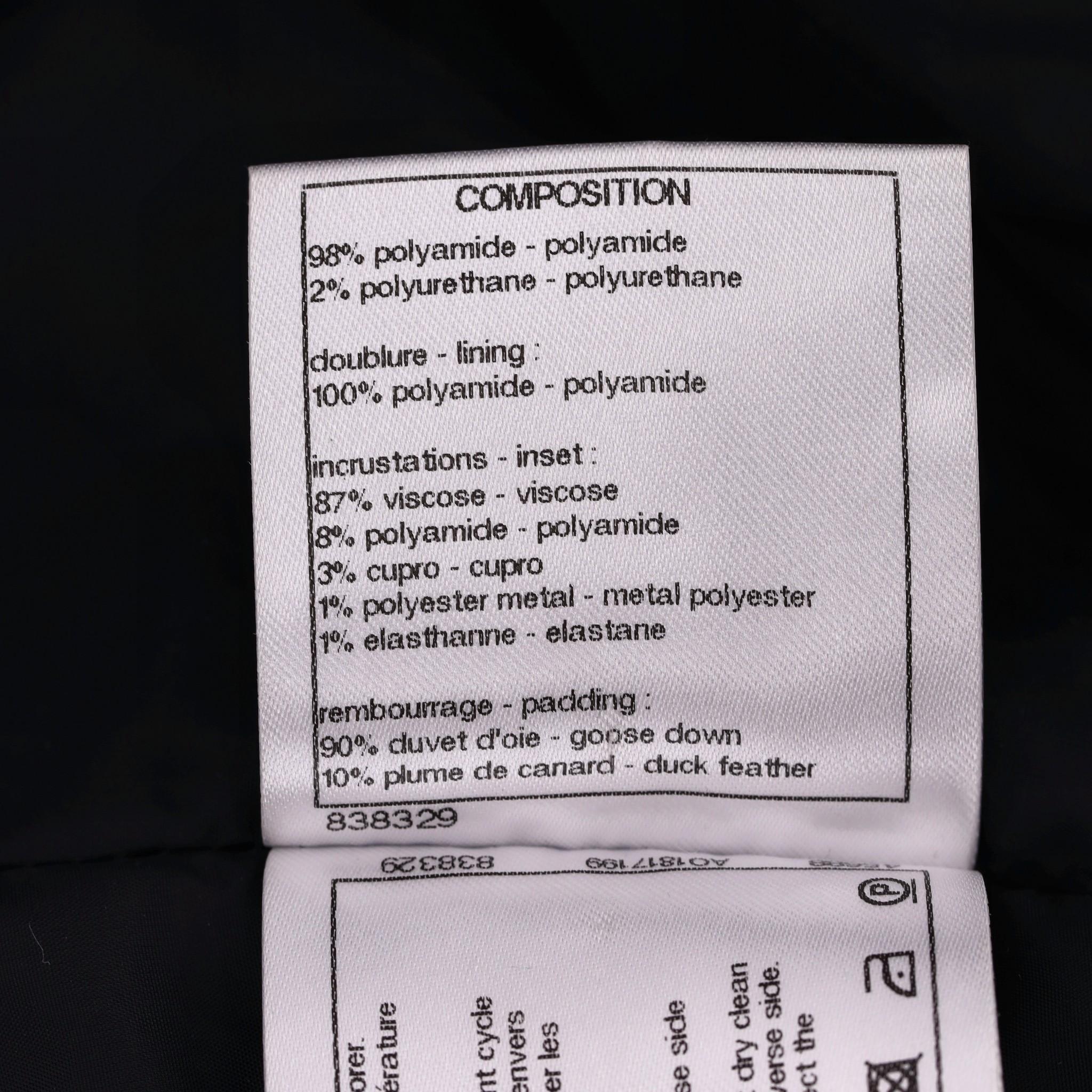 Chanel Down Puffer Coat/Jacket With 'CC' Logo Patch 6