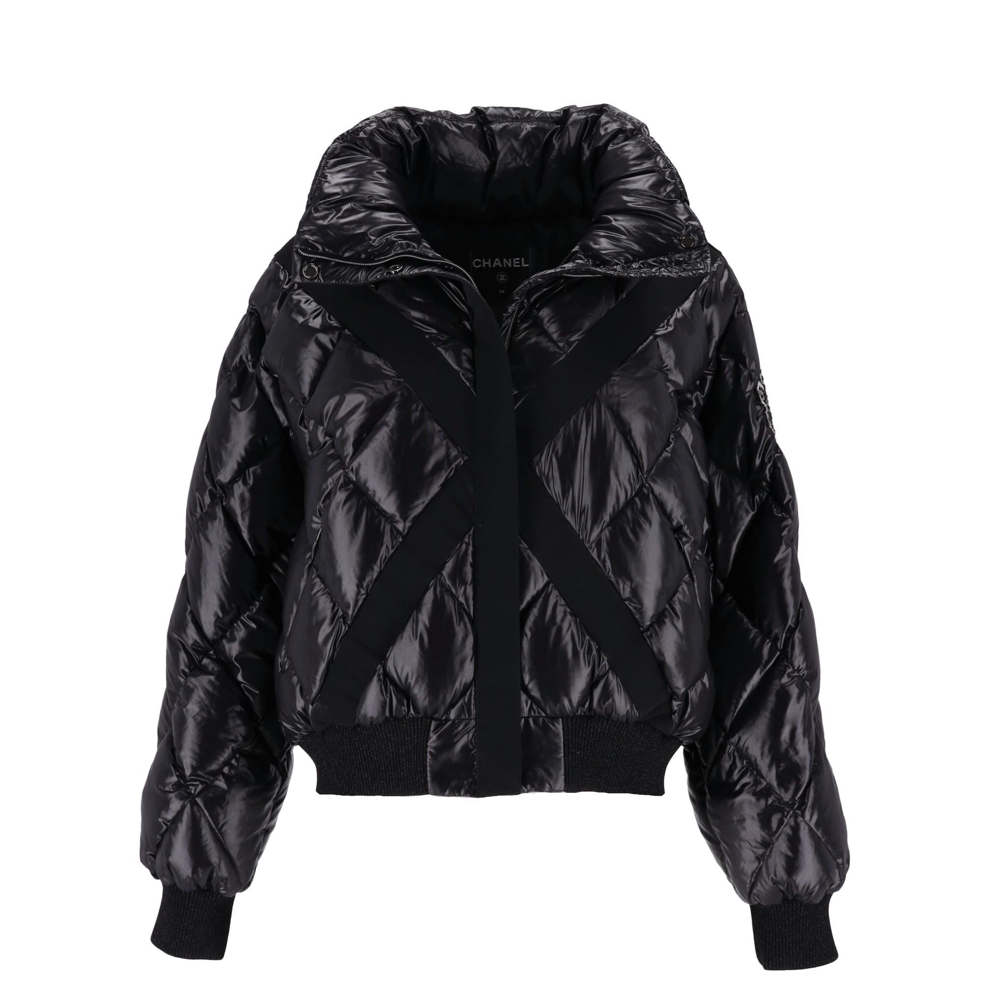 Chanel Down Puffer Coat/Jacket With 'CC' Logo Patch 1